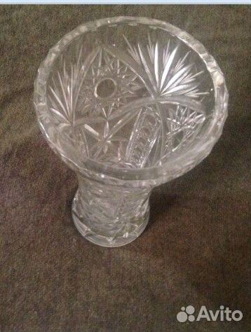 Ваза хрустальная СССР Богемия винтаж