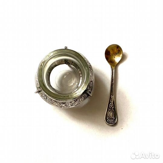 Солонка времён СССР. Мельхиор