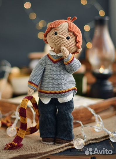 Вязаная игрушка кукла Гарри Поттер Гермиона Добби
