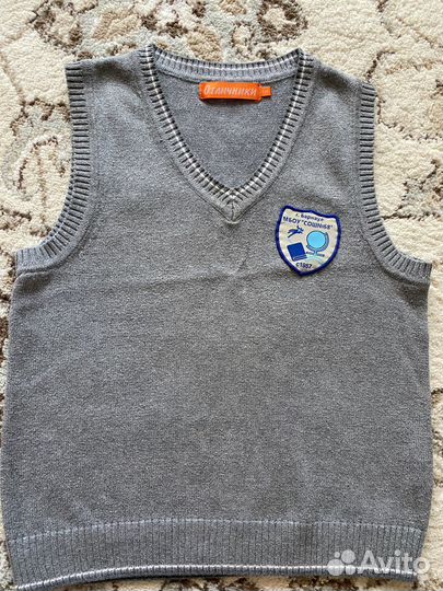 Жилет школьный серый