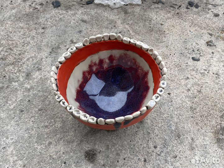 Тарелка с зубами ручной работы