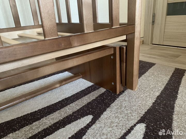 Детская кровать качалка с матрасом