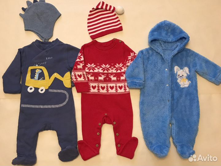 Одежда пакетом для мальчика 3-6 м (30 ед) р. 62-68