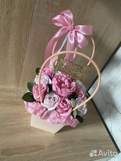 Букет из мыльных роз