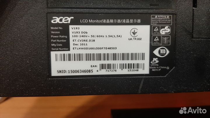 Монитор Acer V193 D