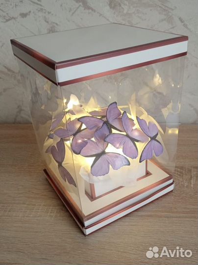 Светящиеся бабочки, букеты