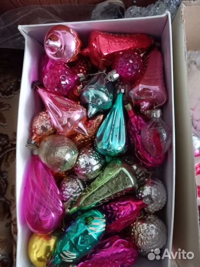 Ёлка искусственная,игрушки ёлочные СССР