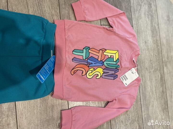 Штанишки с начёсом и свит,новые,нм Вайкики,Турция