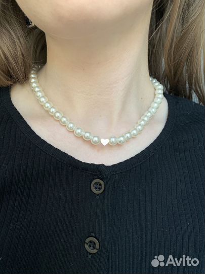 Колье чокер жемчужное