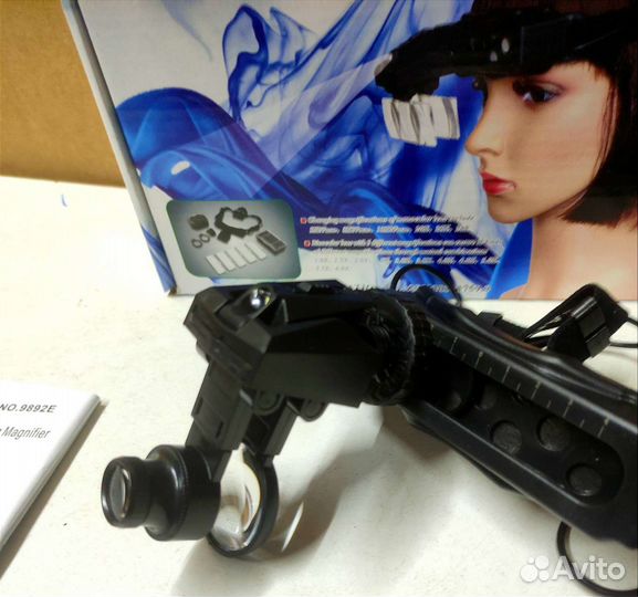 Ювелирные очки, лупа часовщика с подсветкой