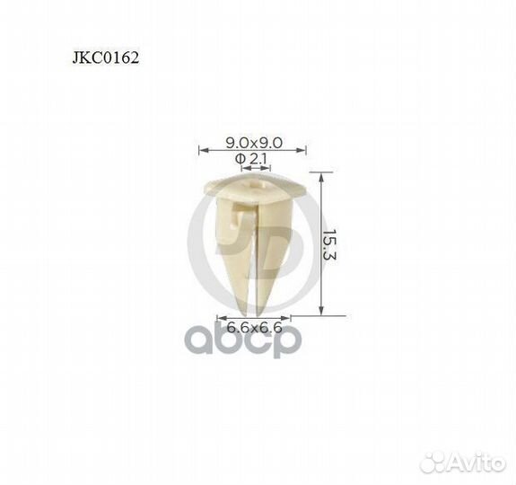 Клипса крепежная (уп.10шт) JKC0162 Just Drive