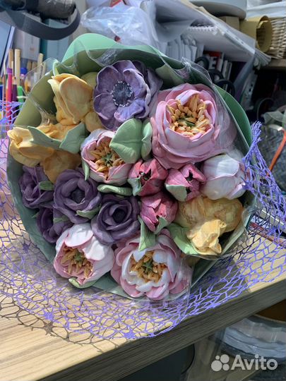 Букет из зефира, Зефирные цветы