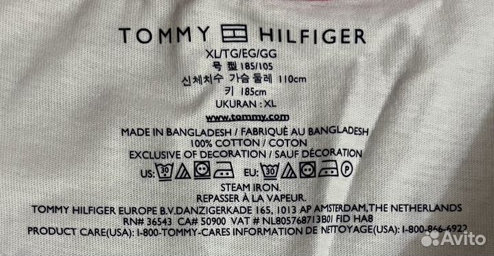 Футболка мужская Tommy Hilfiger оригинал XL