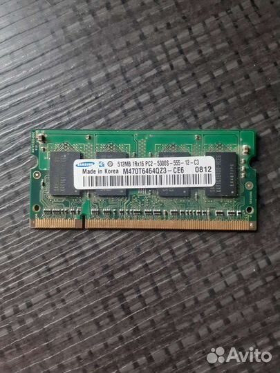 Оперативная память ddr2 для нетбука 512мв