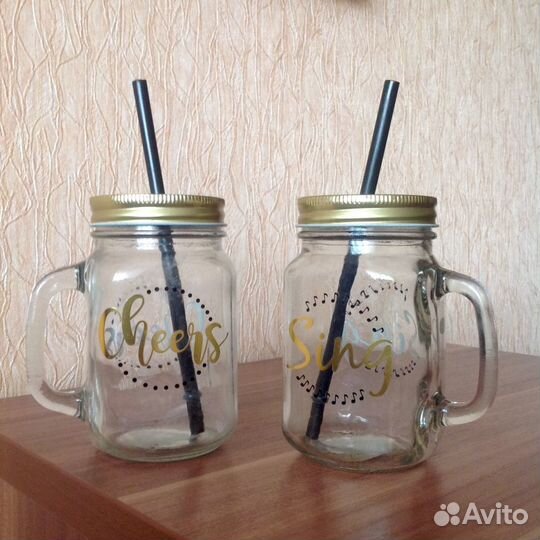 Кружка с трубочкой (новая)