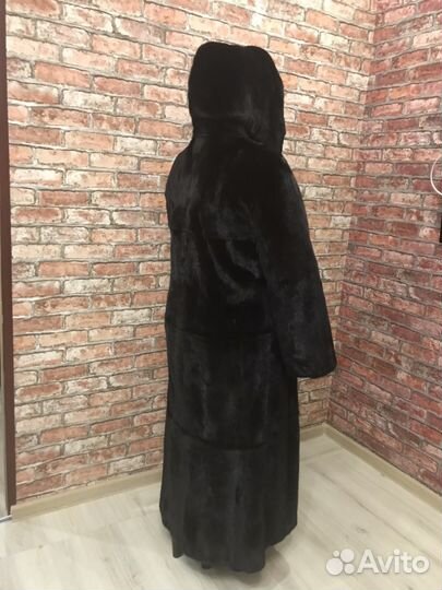 Шуба норковая блэкглама длинная
