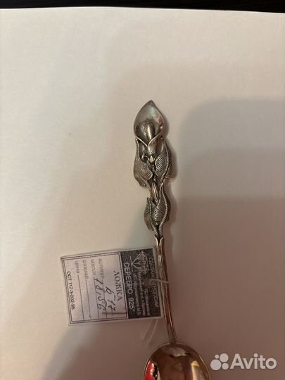 Серебряная чайная ложка новая