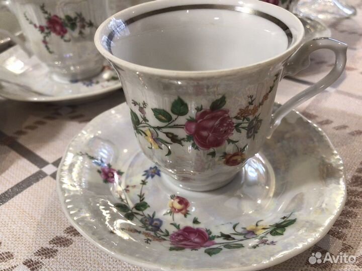 Кофейный сервиз перламутр walbrzych Польша