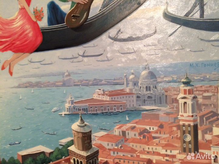 Картина масло холст Влюблённые в Венеции