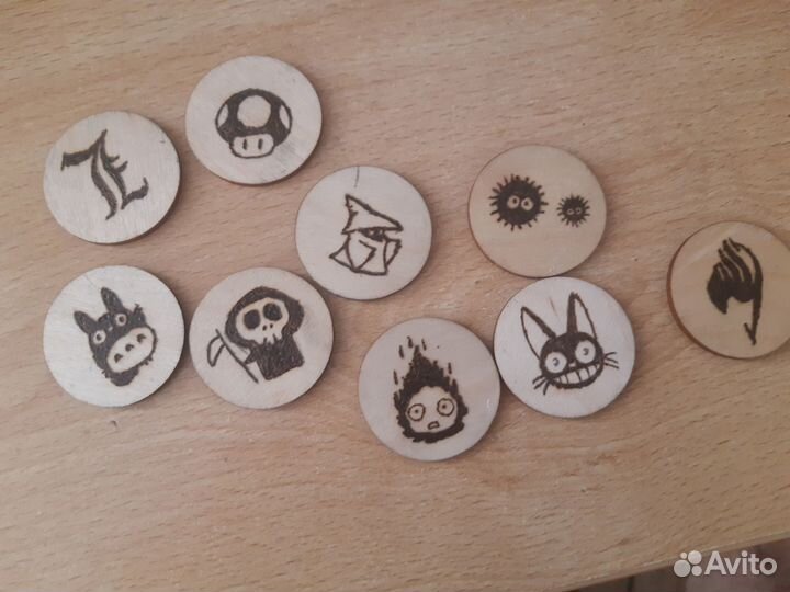 Значки с тематикой аниме и игр