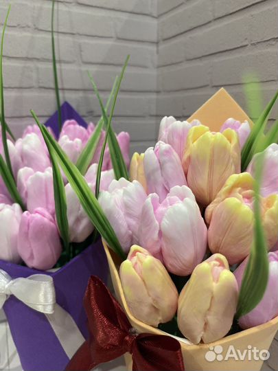 Мыло ручной работы Тюльпаны