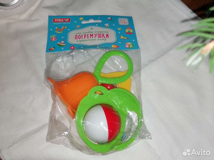 Погремушки stellar подарочный набор 4 штуки