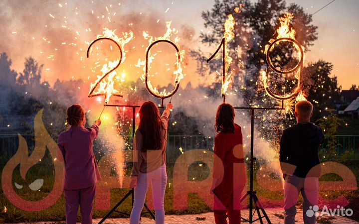 Фаер шоу, огненные сердца, салют на свадьбу