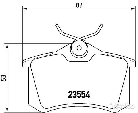 Колодки тормозные дисковые задние brembo P85020X