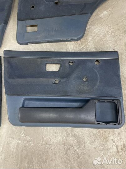 Синие обшивки дверей VW Golf 2 Jetta 2