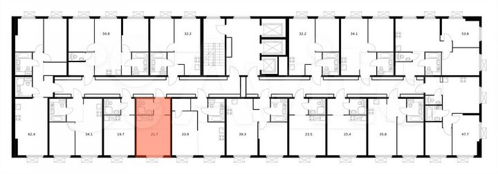 Квартира-студия, 21,7 м², 15/25 эт.