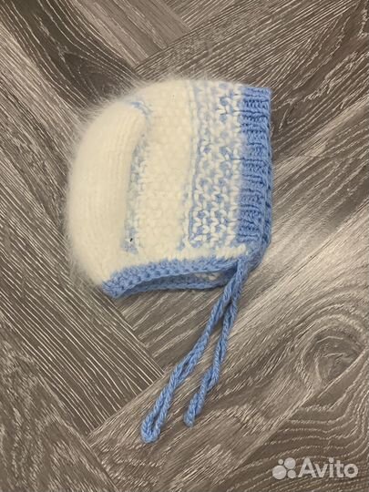 Шапочка и носочки из пуха норки