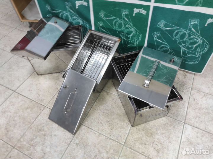 Коптильня из нержавеющей стали горячего копчения