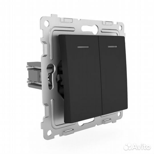 Выключатель 2-кл. сп Pixel 10А IP20 с индикатором механизм карбон tokov electric TKE-PX-V2I-C14