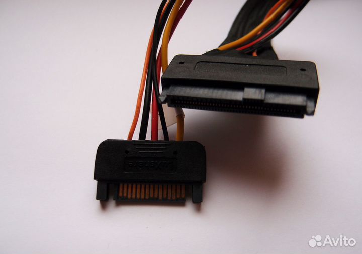 Кабель U.2 slimline SAS SFF8654 8i — 2*SFF8639 1м