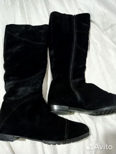 Зимние женские сапоги 38 натуральная замша