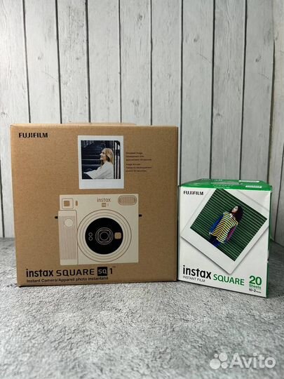 Instax Square SQ1-Белый,Голубой+Картридж