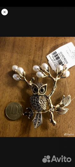 Брошь сова sunlight