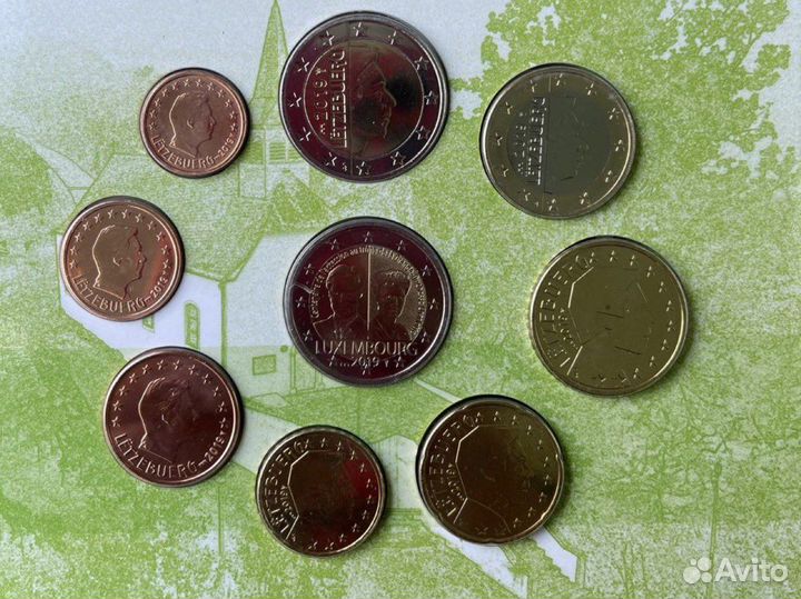Люксембург набор евро 2019 - 9 монет