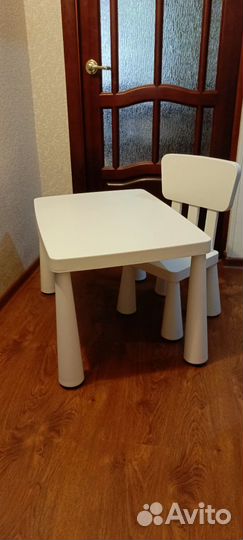 Детский стол и стул IKEA маммут