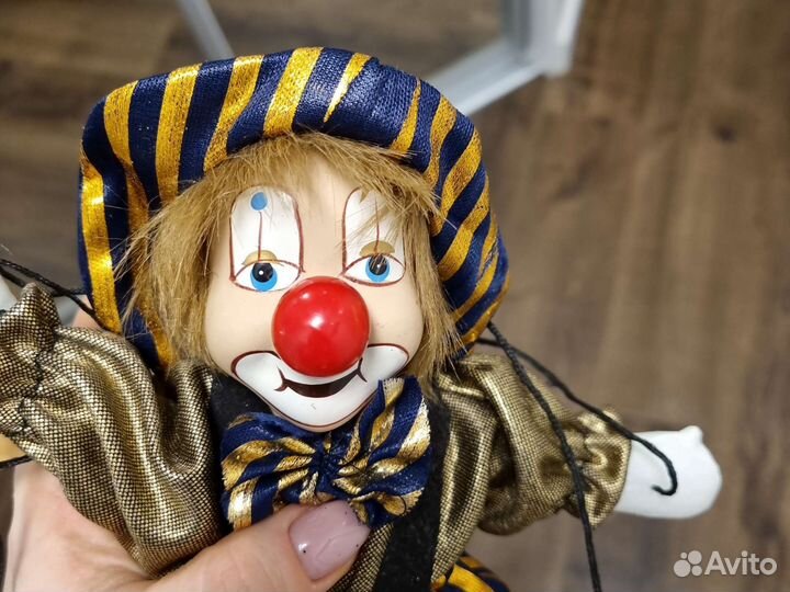 Кукла марионетка клоун