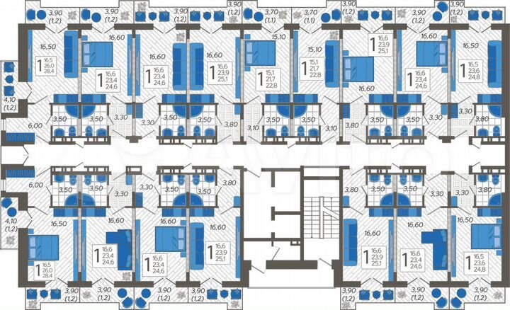 Апартаменты-студия, 24,6 м², 10/12 эт.