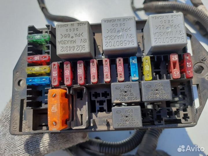 Проводка блока предохранителей Daewoo Matiz