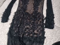 Вечернее платье в пол 44-46 черное