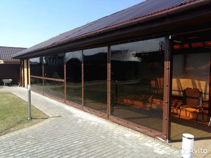 Мягкие окна для террас / Производство Омск