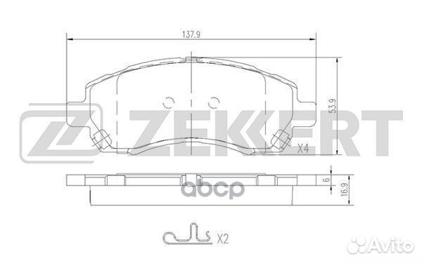 Колодки торм. диск. передн. Subaru Impreza (GD