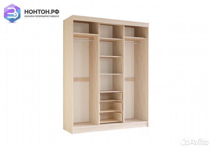 Шкаф-купе Маэстро ясень белый