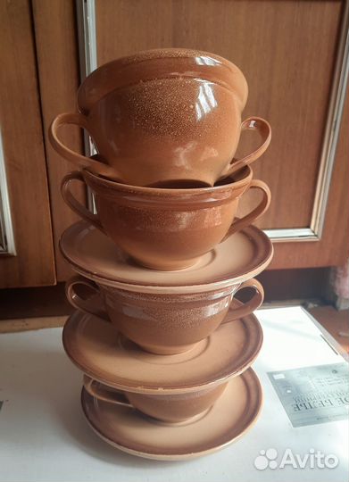 Глубокие суповые тарелки, керамика времен СССР