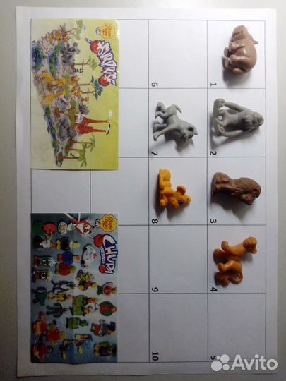 Фигурки Tombola/Chupa Chups. Вкладыши
