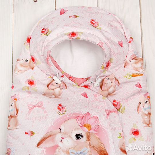 Конверт и Комплект на выписку для девочки 50-62 см