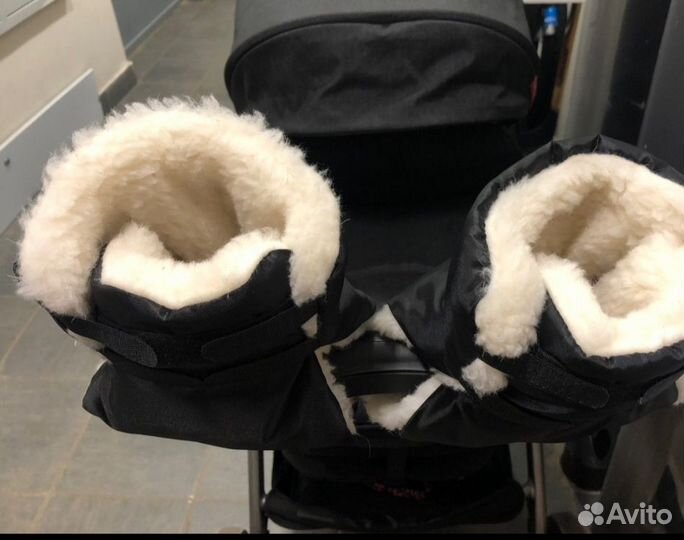 Зимний конверт в коляску и муфта